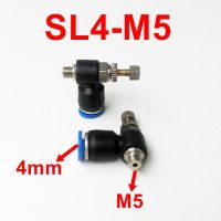 10pcs/lot Pneumatic Air Fitting Throttle valve SL4 M5 Air Speed Control