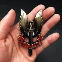 3D Metal Bronze SAS Who Dares Wins Car Trunk Fender Emblem Badge Decal Sticker