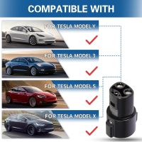 For SAE J1772 to Tesla Charging Adapter with Charger Lock Replacement Parts Accessories Fit for Tesla Model 3 Y S X