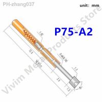 100PCS P75-A2 Spring Test Probe Pogo Pin P75-A 1.3mm Round Tip Head Nickel Plated 1.02mm Thimble for Home Tool Probe Contact