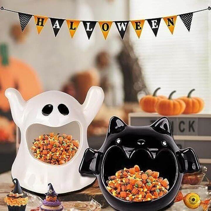 Halloween Candy Bowls Halloween Candy Dish Candle Holder Bat Ghost