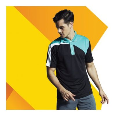 Oren Sport Uni Cut &amp; Sew Microfiber Jersey Polo Tee T-Shirt - QD58