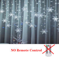 Christmas LED Fairy String Lights Snowflake Decoration Wedding Garland Curtain Lamp Outdoor For Bedroom Holiday New Year Decor