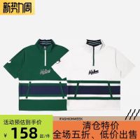 2023 Summer Golf MALBON GOLF Male And Female Same Style Short-Sleeved Half-Zipper Jacket Sweater T-Shirt