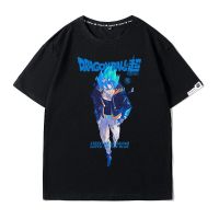 ◊Dragon Ball Anime เสื้อยืด Goku Super Saiyan การ์ตูนอะนิเมะเสื้อผ้า Vegeta ชุดคู่