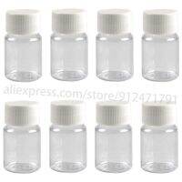 6pcs 15ml Transparent Plastic PET Refillable Seal Bottles Vials Reagent Store Container Empty Plastic Containers Screw Cap