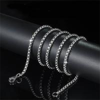 เครื่องประดับ OKDEALS สร้อยคอโซ่ Kalung Baja Tahan Karat ฮิปฮอปสีเงิน2Mm/2.5Mm/3Mm/3.5Mm/4Mm