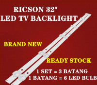 (ใหม่1ชุด) RICSON 32 "ไฟเรืองแสงทีวี LED 32D10K1 2W 2X6 3V