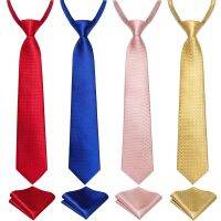 Children Tie 38x6cm Boys Girls Solid Red Blue Pink Yellow Strap Necktie Elastic Band Easy To Wear Students Uniform Accessories