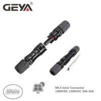 GEYA 5Pair of Solar Connector Solar Plug Cable Connectors for Solar Panels Photovoltaic System 30A 45A 1000VDC 1500VDC Electrical Connectors