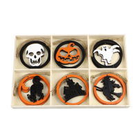 Halloween Wooden Slices DIY Arts &amp; Crafts Kit Blank Cutouts Ornaments for Kids Homeschool Learning, Family Activities Party Favor Supplies