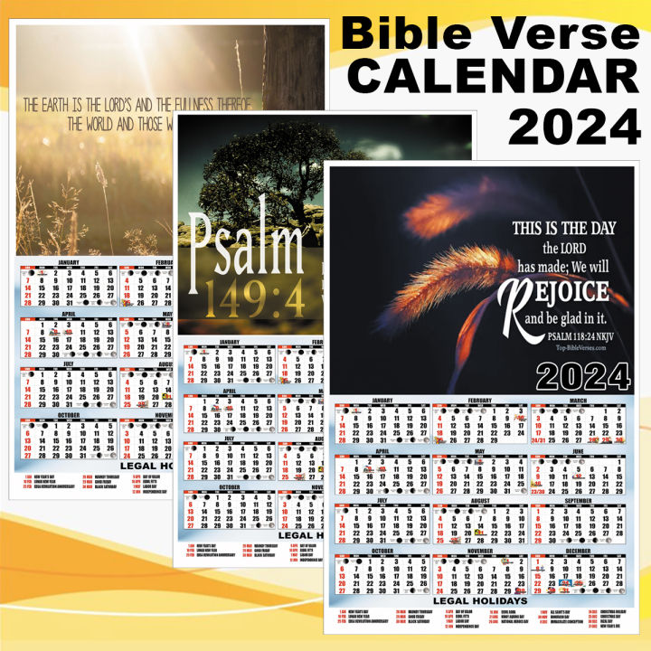 Bible Verse 2024 Poster Calendar Lazada PH