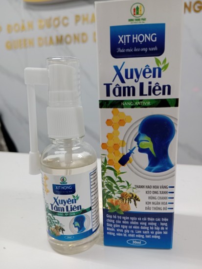 Xịt họng xuyên tâm liên keo ong xanh nano bạc -hỗ trợ ngừa khuẩn - ảnh sản phẩm 1