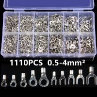 【YF】❍  1110Pcs/Set 10 In 1 Assorted Non-Insulated Fork U-type Terminals Assortment Wire Crimp Spade