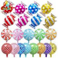 7pcs 18inch Lollipop Candy Foil Balloons Colorful Windmill Helium Balloon Wedding Birthday Party Decoration Kids Toy Baby Shower Balloons