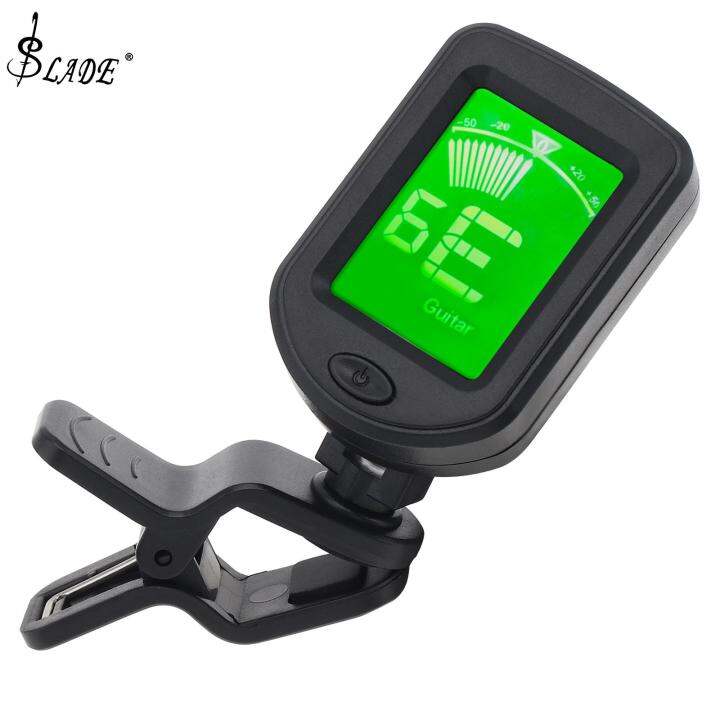SLADE penyetel gitar Universal Clip on penyetem Digital berwarna layar LCD penyetem ukuran Mini SLADE penyetel gitar Universal Clip on penyetem Digital berwarna layar LCD penyetem ukuran Mini