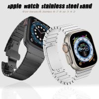 ❍ สายนาฬิกาสแตนเลสสำหรับ Apple Watch Series 7 8 se 3 4 5 6 Ultra สำหรับ iwatch 42mm 48mm 45mm 44mm 49mm Link สร้อยข้อมือ Correa