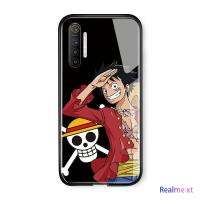 UCUC เคสโทรศัพท์เคสสำหรับ Realme XT เคสเอ็กซ์ทีแฟชั่นคลาสสิกUnisex UCUC เคสโทรศัพท์เคสสำหรับ Soft Edge Anime Shell Luffy Glossyปลอกกระจกเทมเปอร์โทรศัพท์กันกระแทกเคสหลังฝาครอบ