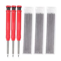 New Solid Carpenter Pencil Set Woodworking Mechanical Pencil 3 Colors Construction Marking Tool Set for Carpenter Scriber