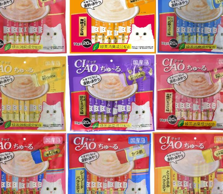 42pets-ciao-churu-เชา-ชูหรุ-14g-20-แถม-4-คละรสให้-ขนมแมวเลีย-แมวเลีย-ขนมแมว-อาหารแมว