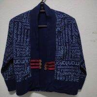 Navy Printed Cotton Robe