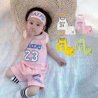 [COD] Qi Le summer new baby personality digital printing Korean version of comfortable leisure sports suit