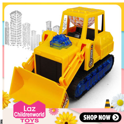 [Childrenworld] Boys Electric 360 Rotation Musical LED Bulldozer Construction Car Kids Electric Car Toy Birthday Gift