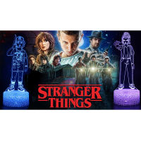 Stranger Things Night Light 3D Eleven Dustin Figure LED Table Lamp RGB Color Touch Switch For Bedroom Decor Kids Birthday Gift