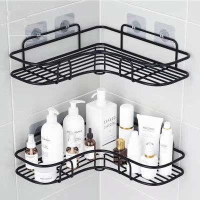 Toilet Soap Holder Kitchen Bathroom Organizer No Punch Shower Shampoo Rack Wall-Mounted