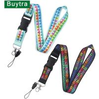 1PC Chemistry Periodic Table Of Elements Lanyards Key Chain Colorful Print Neck Straps Keychain Cell Phone Rope Teachers Gift