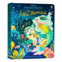 แอบดูFairy TaleชุดLittle MermaidภาษาอังกฤษOriginal Usborne Peep Inside A Fairy Tale Little Mermaidกระดาษแข็งถ้ำหนังสือFairy Taleสมุดวาดภาพระบายสีสำหรับเด็ก