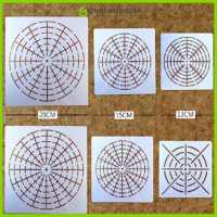 GUQIANFANG86พลาสติกชุดเครื่องมือระบายสีจุดสีขาว8/12/16ส่วนลายเป้าหมายแบบใช้ซ้ำได้ภาพวาด DIY