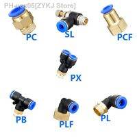 Pneumatic Quick Connector PCF PC PL SL PB 4MM-12mm Hose Tube Air Fitting 1/4 1/8 3/8 1/2 BSPT Male Thread Pipe Coupler