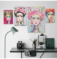 Canvas Painting Woman Print portrait impressionist modern abstract girl print on canvas wall pictures for living room Wall Décor