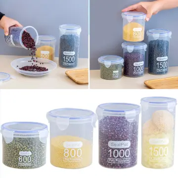 Round Sealed Jar Transparent Plastic Food Jar Fruit Flower Tea Biscuit Box  Grains Sealed Can Packaging