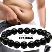 COD SDGREYRTYT Women Obsidian Beads Bracelet / Healing Chakra Yoga Elastic Bracelet / Black Lava Good Luck Bracelet Adjustable Stretch Bracelet / Unisex Bracelets Jewelry