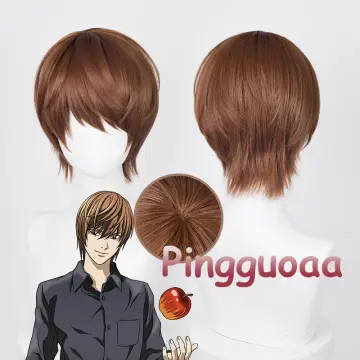 Anime Death Note L Cos Wig L.Lawliet Heat Resistant Black Fluffy Layered  Hair Pelucas Cosplay Costume Hair Wig + Wig Cap