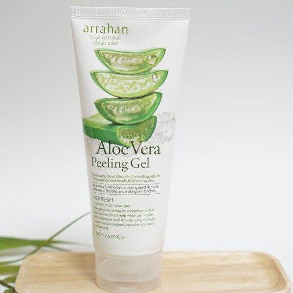 Tẩy Da Chết Nha Đam Arrahan Aloe Vera Peeling Gel 180ml Gel Tẩy Tế