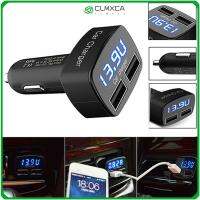 4in CLMXCA 1จอแสดงผล LED แบบดิจิตอลคู่ USB ช่องเสียบสายชาร์จรถที่ชาร์จแบตเตอรี่โทรศัพท์ตัวแปลงชาร์จไฟที่รวดเร็ว