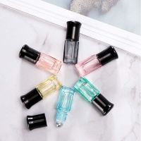 Creative Octagonal Ball Bottle Sealed Portable Perfume Sub-bottling Colored Glass Ball Bottle Essential Oil Bottle