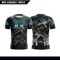 2023 latest army jersey full printing tshirt m16 dryfit premium