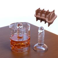 Sexy Penis Cake Tray Silicone Ice Cube Mold Funny Man Genital Shaped Ice Cube for Whiskey Cocktail Juice Soap Baking Tools