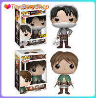 Toystoryshop รูปปั้นไททัน Eren Jaeger 20ทำความสะอาด Levi 239 Funko Pop ตุ๊กตาแอคชั่นของเล่นสำหรับเด็กเล่นสะสมปีใหม่ของขวัญวันเกิดสำหรับเด็ก10ซม.