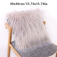 ❏◇✸ 40x40cm Nordic Plush Pillowcase Fluffy Pillow Wool Cushions Ins Sofa Bed Fur Cushion Cover Pillows Princess Room Throw Pillow