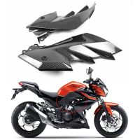 Carbon Fiber Painting Fuel Gas Tank Side Trim Pannel Cover Fai For Kawasaki Z250 2013-2018 Z300 2014-2017