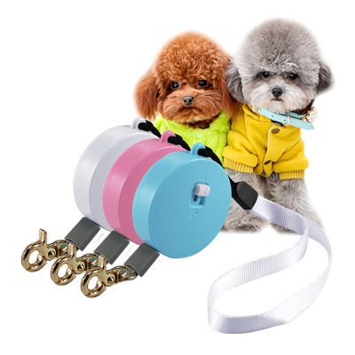 Retractable Mini Dog Leash Belt Automatic Puppy leads Outdoor Walking Nylon Traction Walking Rope Flat Rope Supplies