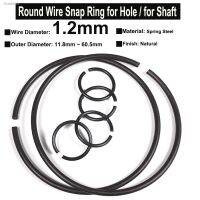 ☃ 10Pcs Wire Diameter φ1.2mm Spring Steel Round Wire Snap Rings for Hole Retainer Circlips for Shaft OD 11.8mm 60.5mm