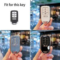 4 Buttons TPU Car Remote Key Case Protector Cover For Honda CR-V 2014 HR-V Fit 2015 2016 2017 2018 2019 2020 Key Chains