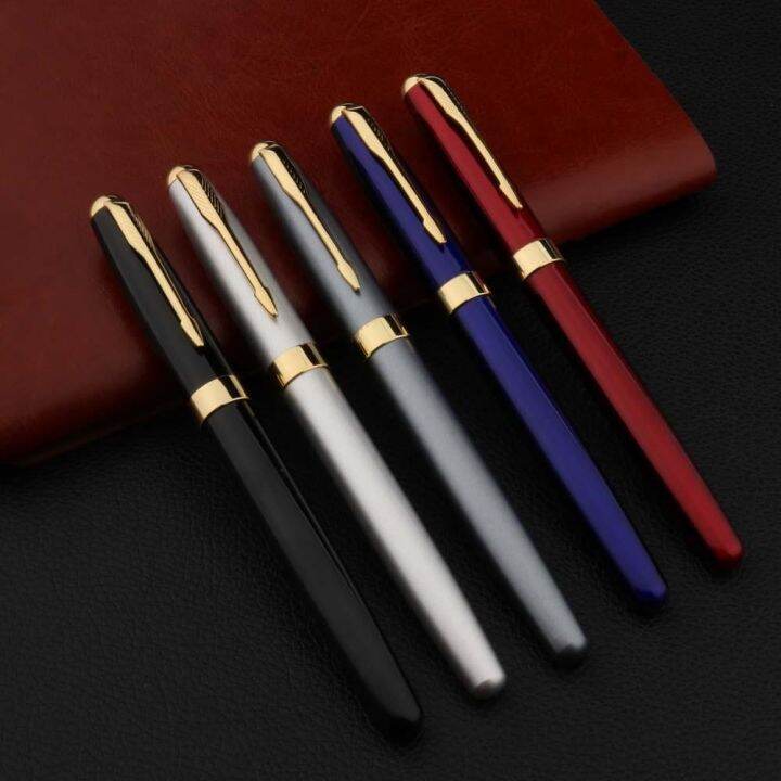 business-fountain-pen-gifts-metal-black-golden-student-fountain-pen-stationery-office-school-supplies-pens-writing-tools