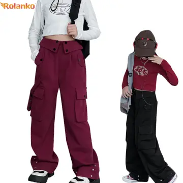 Cargo Pants for Boys and Girls Fashion Korean Style Loose Casual